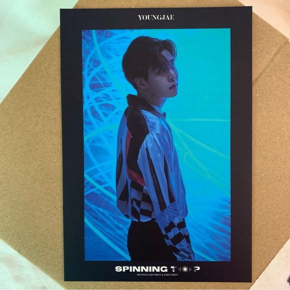 GOT7 Spinning Top Official PREORDER Postcard Set + Sticker Sheet - Picture 2 of 11